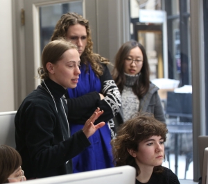 Group of women having a discussion