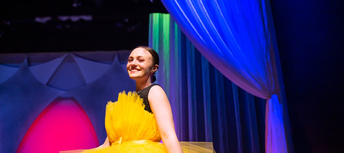 Theater student in a costume